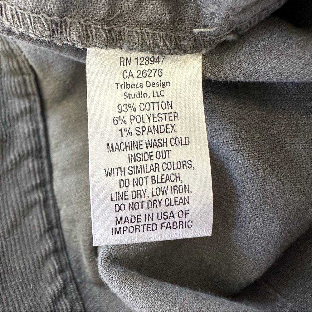 Nili Lotan Shon Corduroy Pant in Vintage Gray Size 2 Barrel NEW - Picture 10 of 11